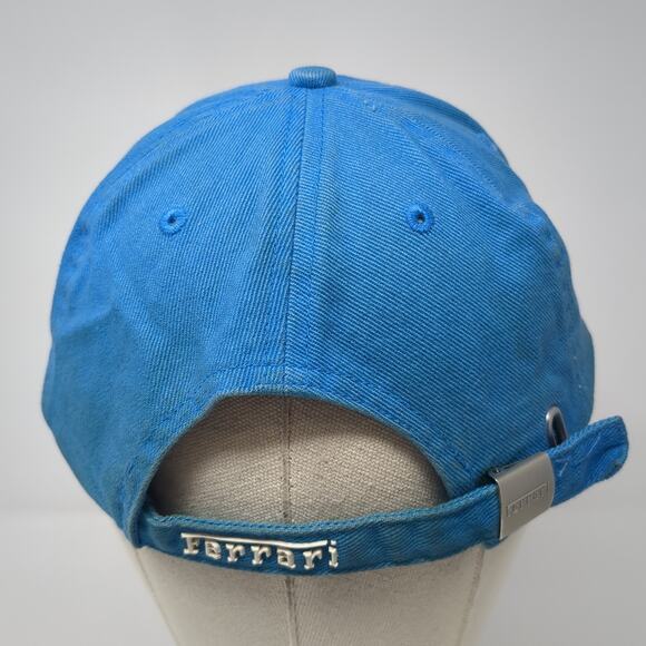 Ferrari Slideback Hat Embroidered Big Horse Logo Blue Adjustable OSFA - Picture 6 of 10